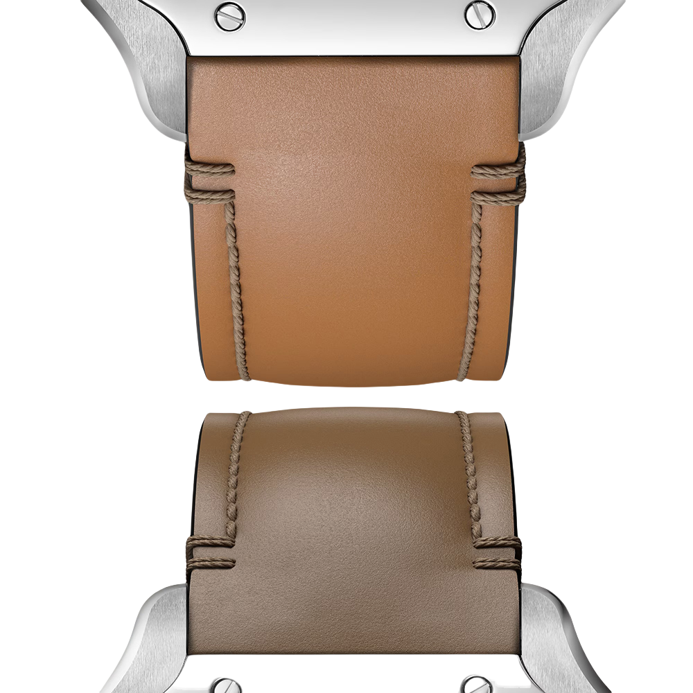 Cartier Santos Brown Sunburst Dial Watch WSSA0064