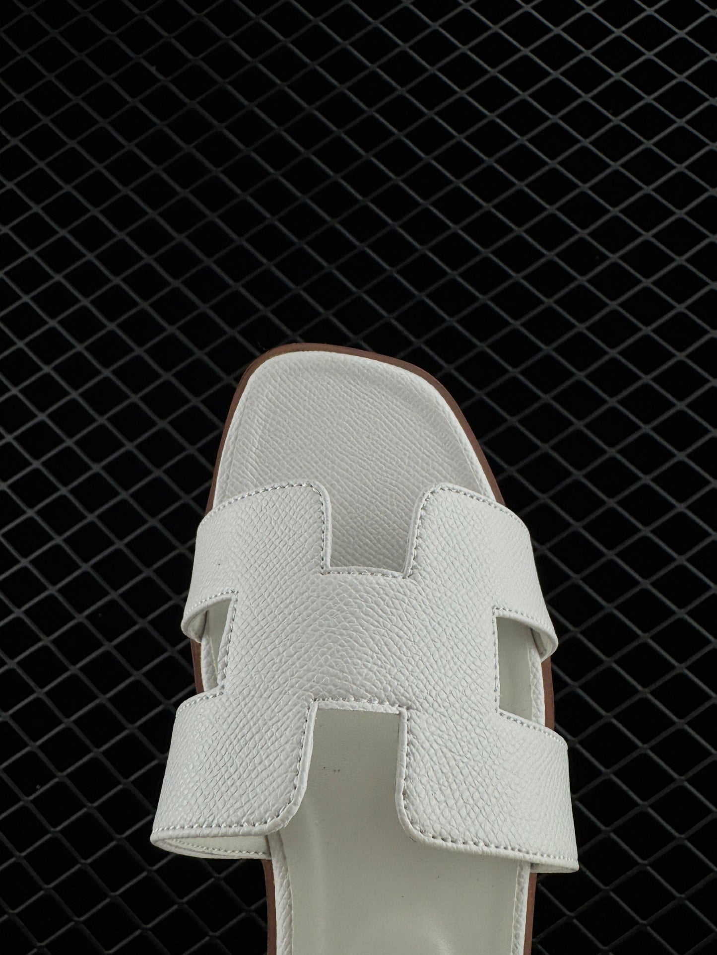 Hermes White Vacation Home Essentials Flat Slippers with Large Soles