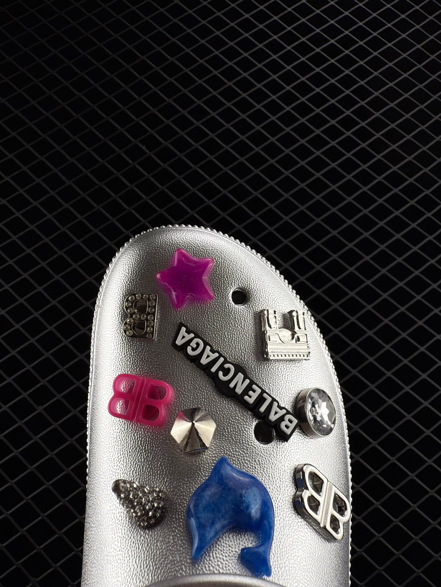 Balenciaga Silver Women's Crocs