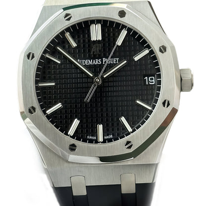 オーデマ ピゲ ロイヤルオーク 41mm 腕時計 ブラックラバーストラップ