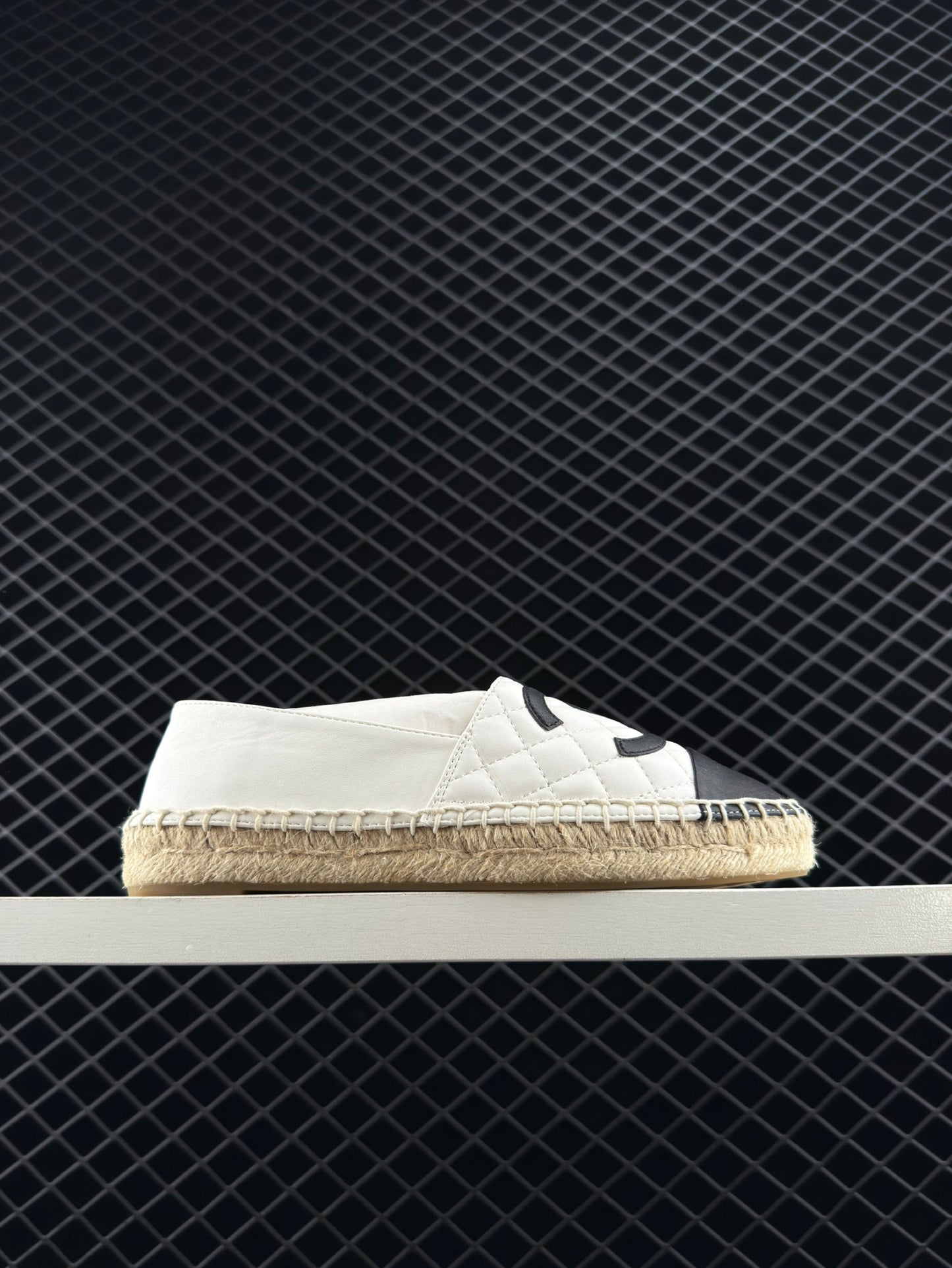 Chanel Espadrilles Leather Cap Toe Women's Shoes Casual Chunky Heeled Loafer