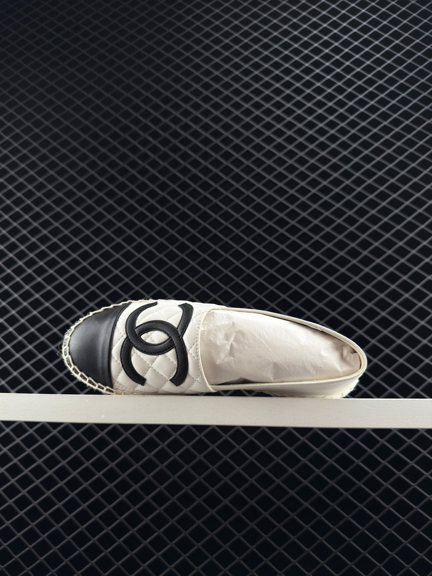 Chanel Espadrilles Leather Cap Toe Women's Shoes Casual Chunky Heeled Loafer