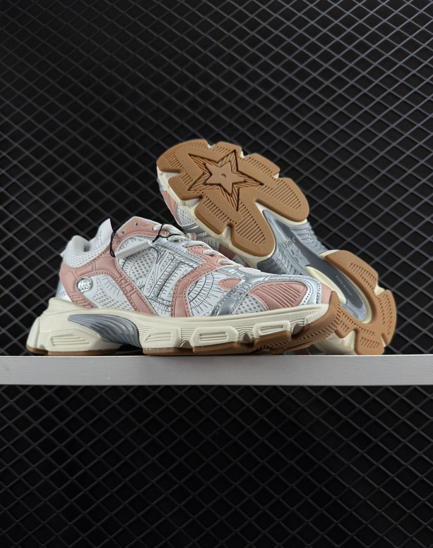 Dior Round Toe Lace Up Sports Running Shoes