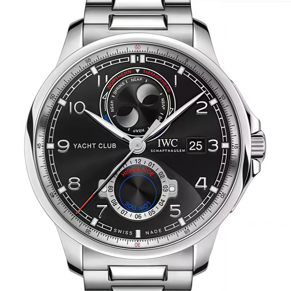 IWC Portugal Yacht Club Moon And Tide 44.6mm Black Dial, IW344002 Watch