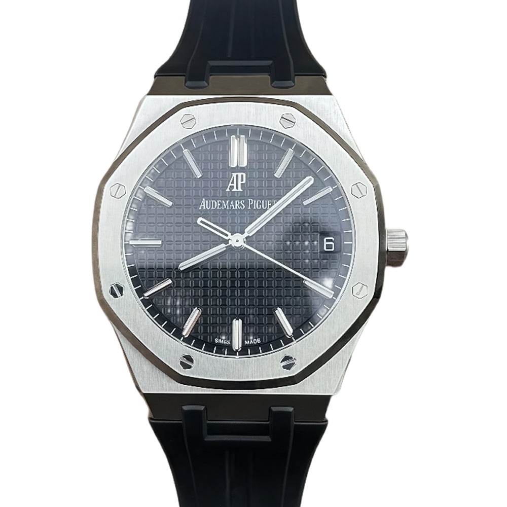 Audemars Piguet Royal Oak 41mm Wrist Watch with Black Rubber Strap