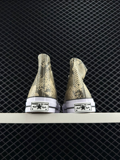Stussy x Converse ALL STAR CHUCK 70 Snake Print High Top Canvas Shoes