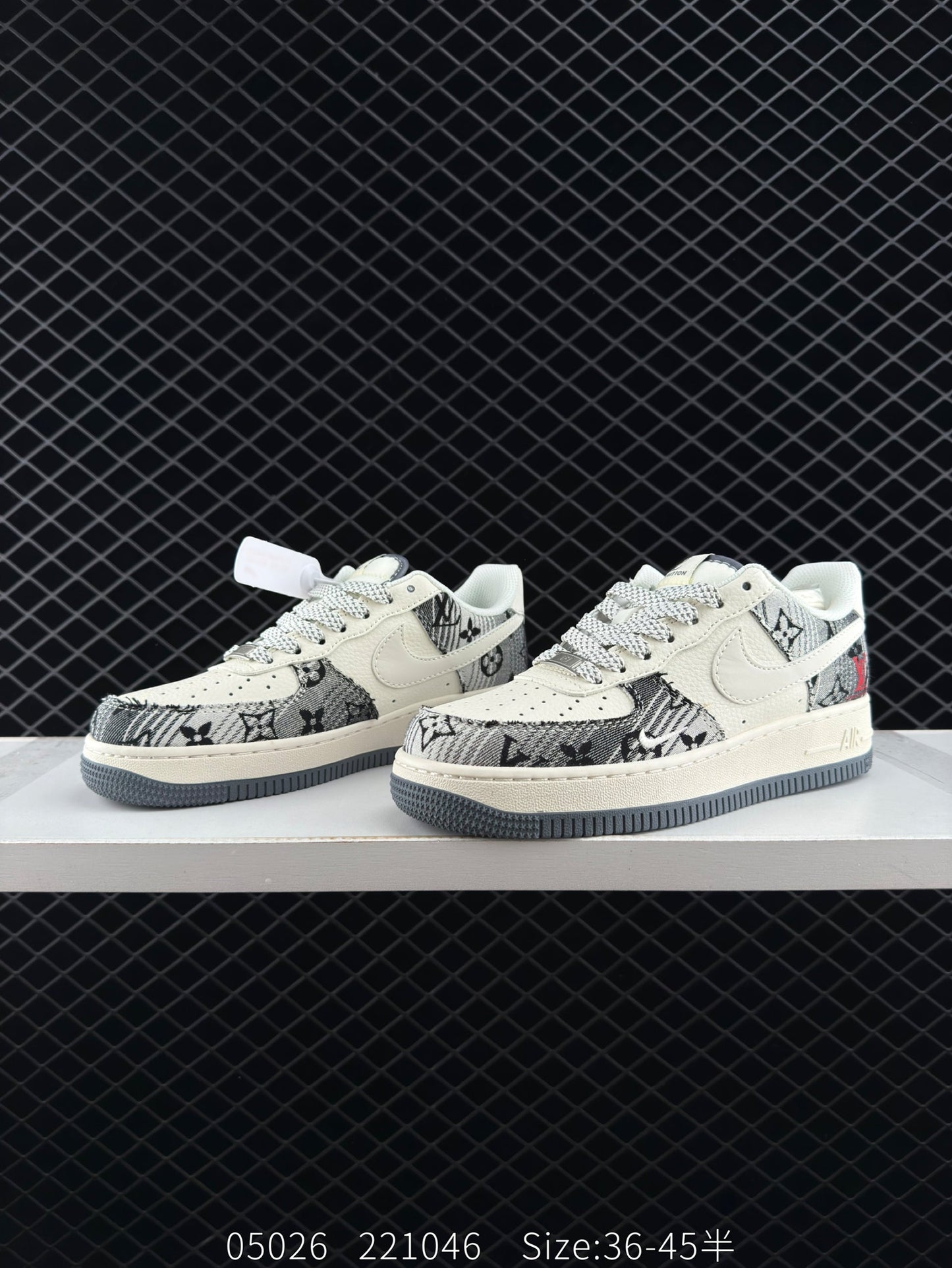 Louis Vuitton Black And White Denim Starry Sky Sneakers