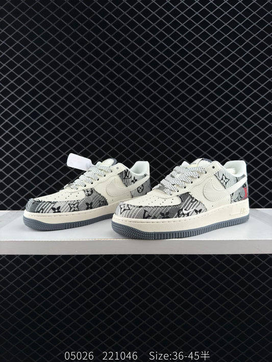 Louis Vuitton Black And White Denim Starry Sky Sneakers