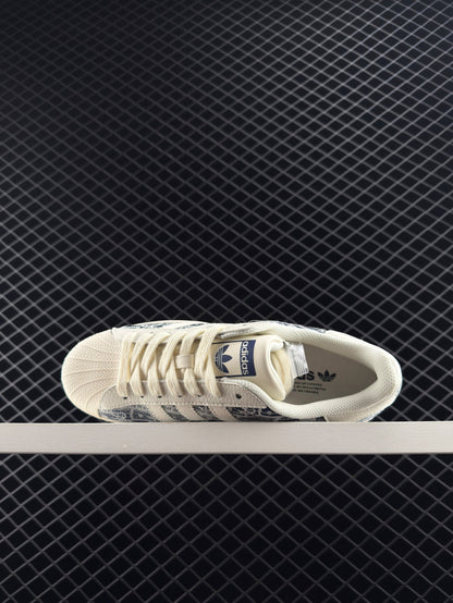 Adidas Originals Superstar Shell Head DIY Series Low Top Casual Sports Skate Shoes