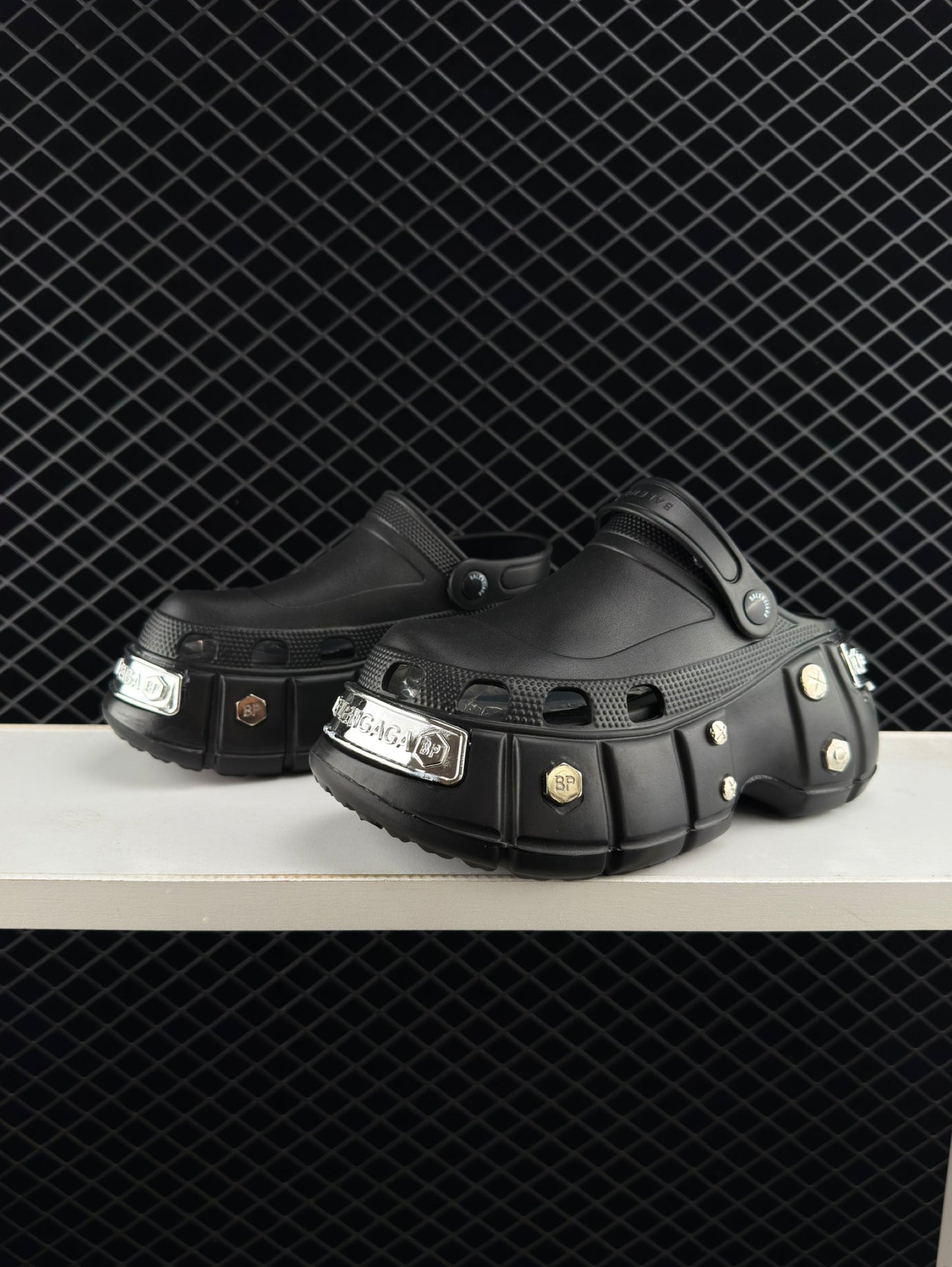 Balenciaga Hardcrocs Black Slip-on Round Toe Crocs