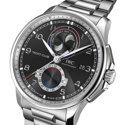 IWC ポルトガル ヨットクラブ ムーン＆タイド 44.6mm ブラックダイヤル IW344002 ウォッチ