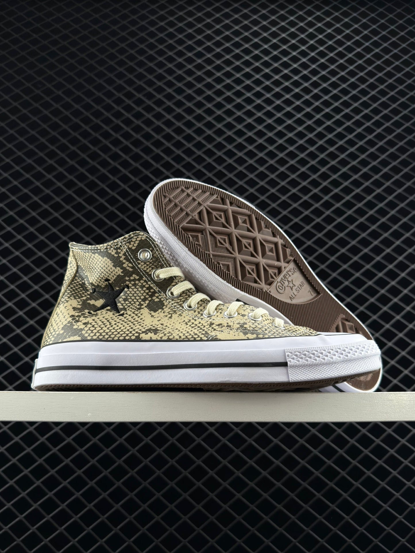 Stussy x Converse ALL STAR CHUCK 70 Snake Print High Top Canvas Shoes