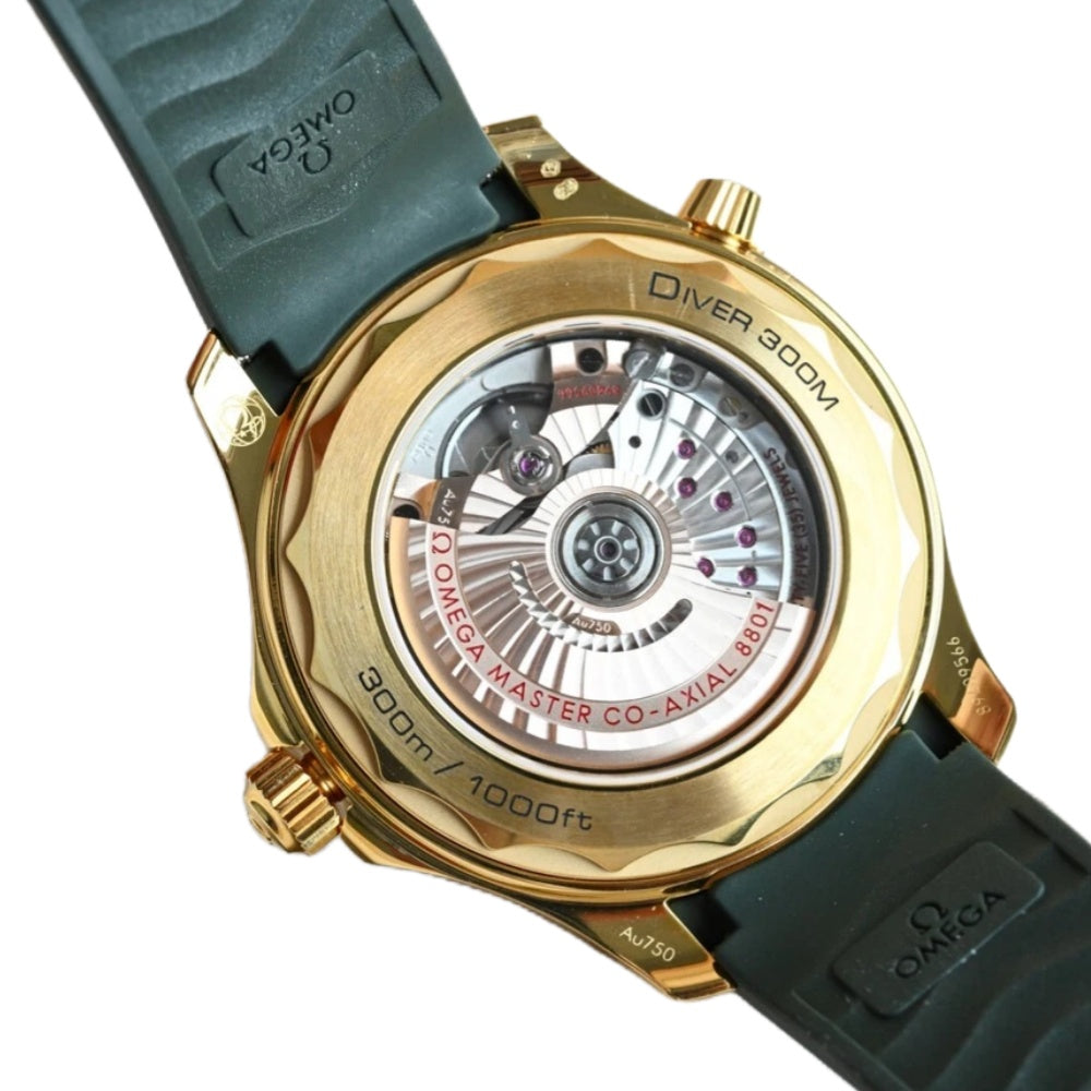 Omega The New Omega Seamaster Gold And Green Gold-Plated 42mm Mechanical Watch