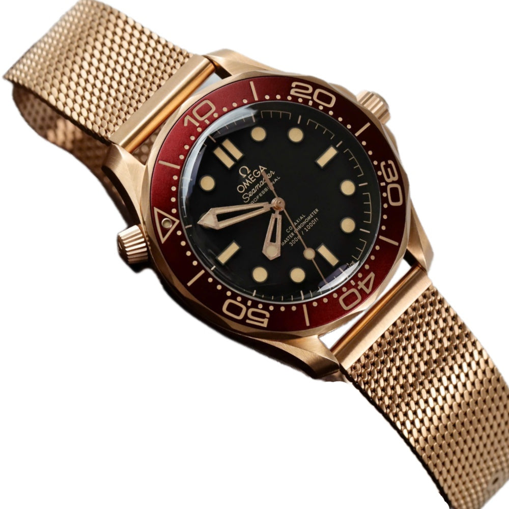 Omega Seamaster Diver Watch 300M Bronze Gold Rep 11 Pink Gold Plated Workshop VS 42mm