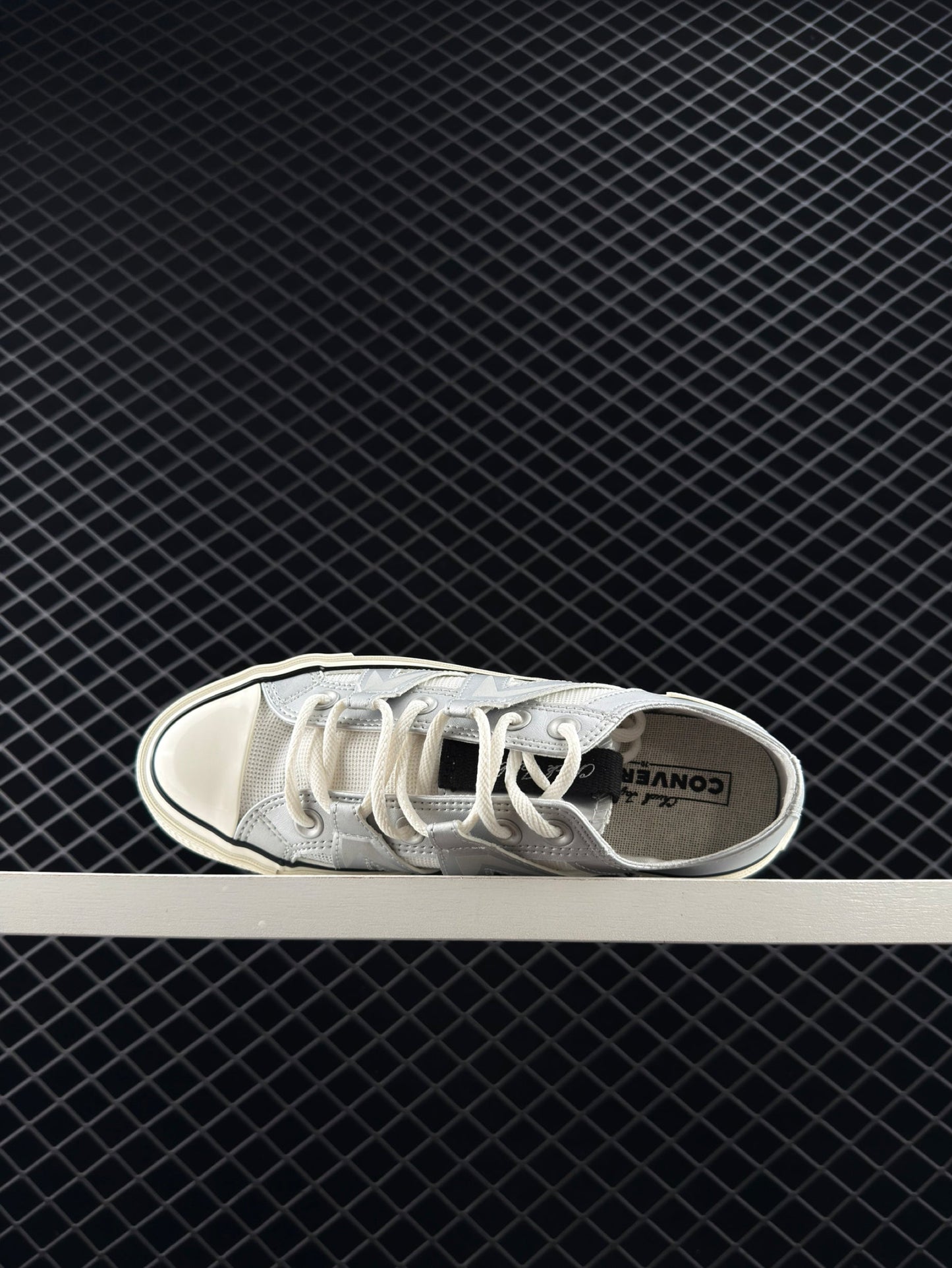 Converse Silver White Trendy Low Top Casual Skate Shoes