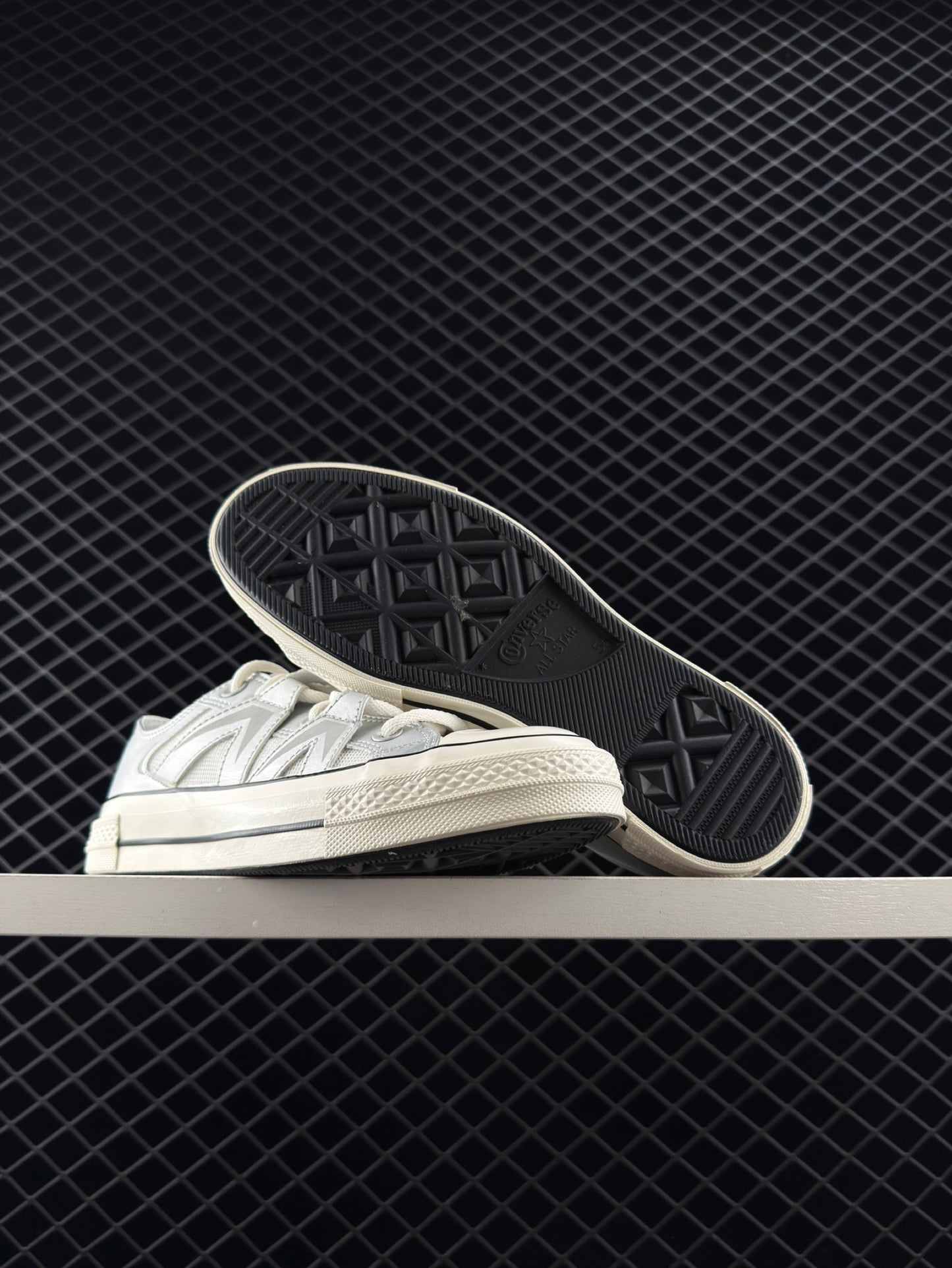 Converse Silver White Trendy Low Top Casual Skate Shoes