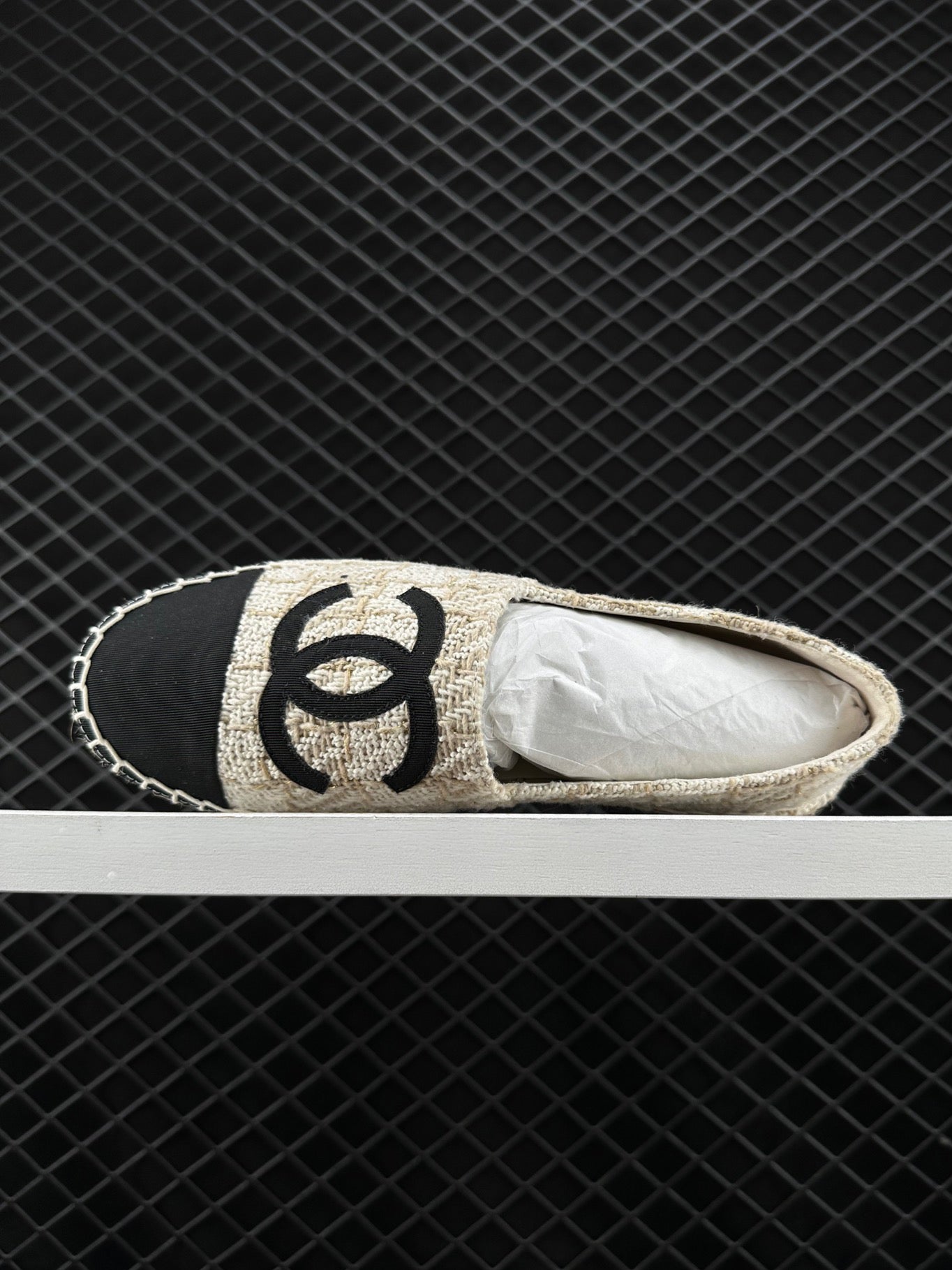 Chanel Espadrilles Leather Cap Toe Women's Shoes Casual Versatile Chunky Heeled Loafer