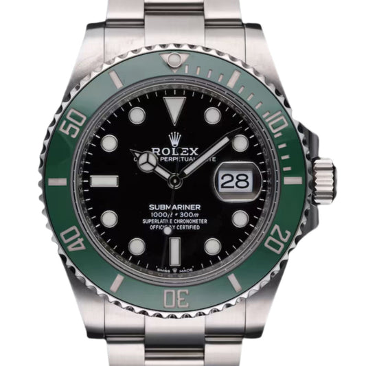 Rolex Submariner Kermit 126610LV Date Steel 41mm Green Ceramic Bezel Green Water Ghost Watch