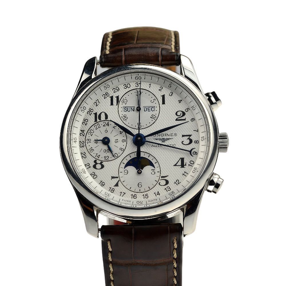 Longines Master Collection Automatic Chronograph Wrist Watch with Moon Phase