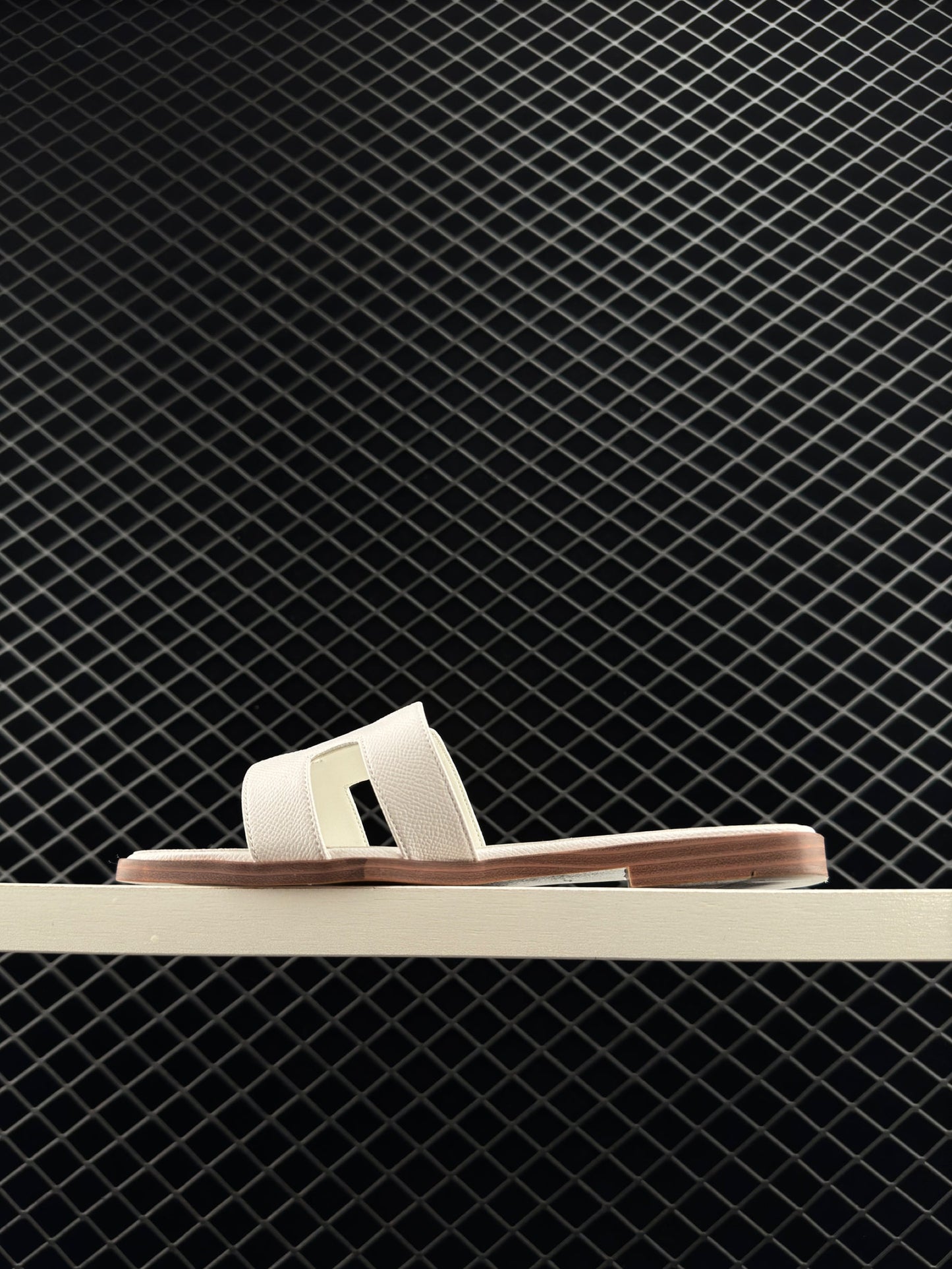 Hermes White Vacation Home Essentials Flat Slippers with Large Soles