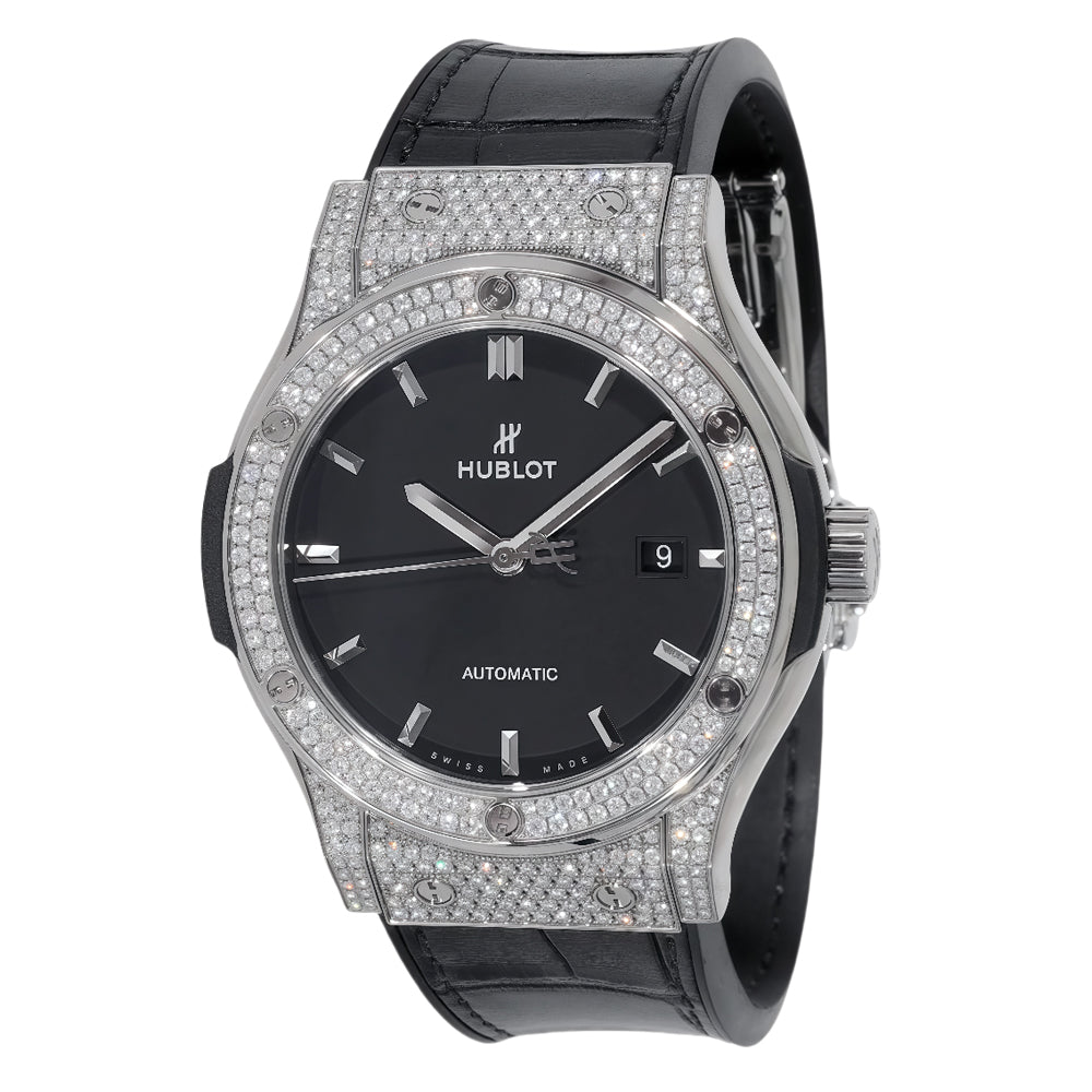 Hublot Classic Fusion Titanium Black Automatic Wrist Watch