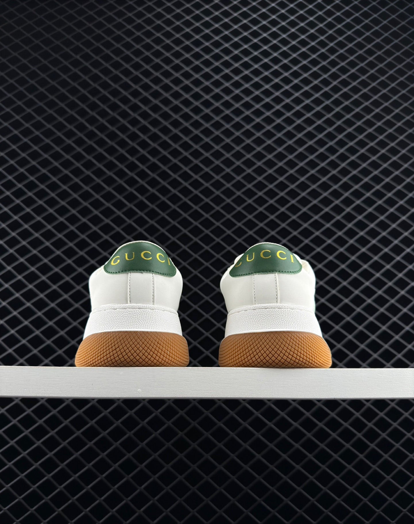 Gucci Leather Low-top Round Toe Lace-up Fashion Sneakers