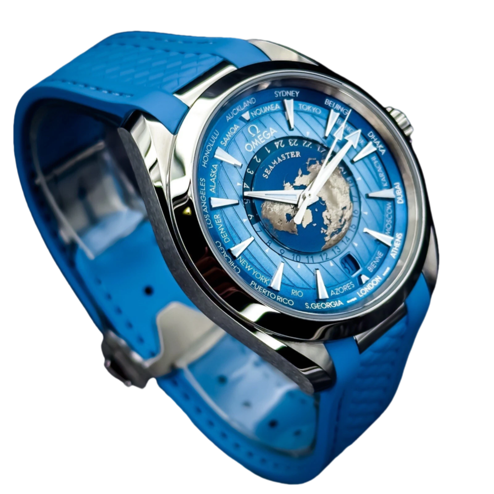 Omega Sea Master Aqua Terra WorldTimer Summer Blue FullSet Ref#220.12.43.22.03.0