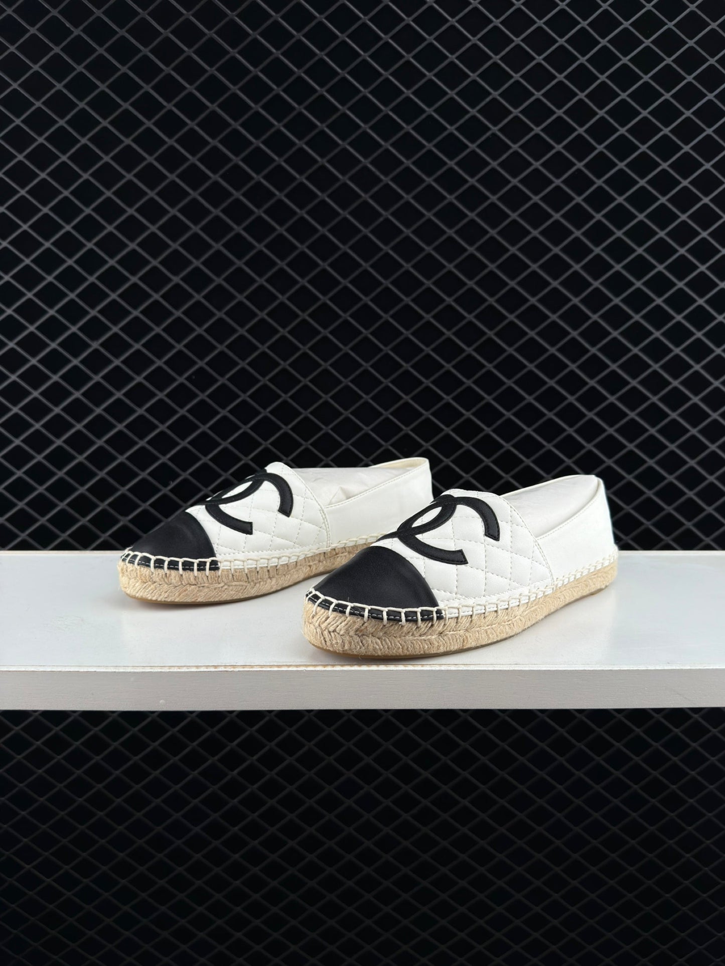 Chanel Espadrilles Leather Cap Toe Women's Shoes Casual Chunky Heeled Loafer