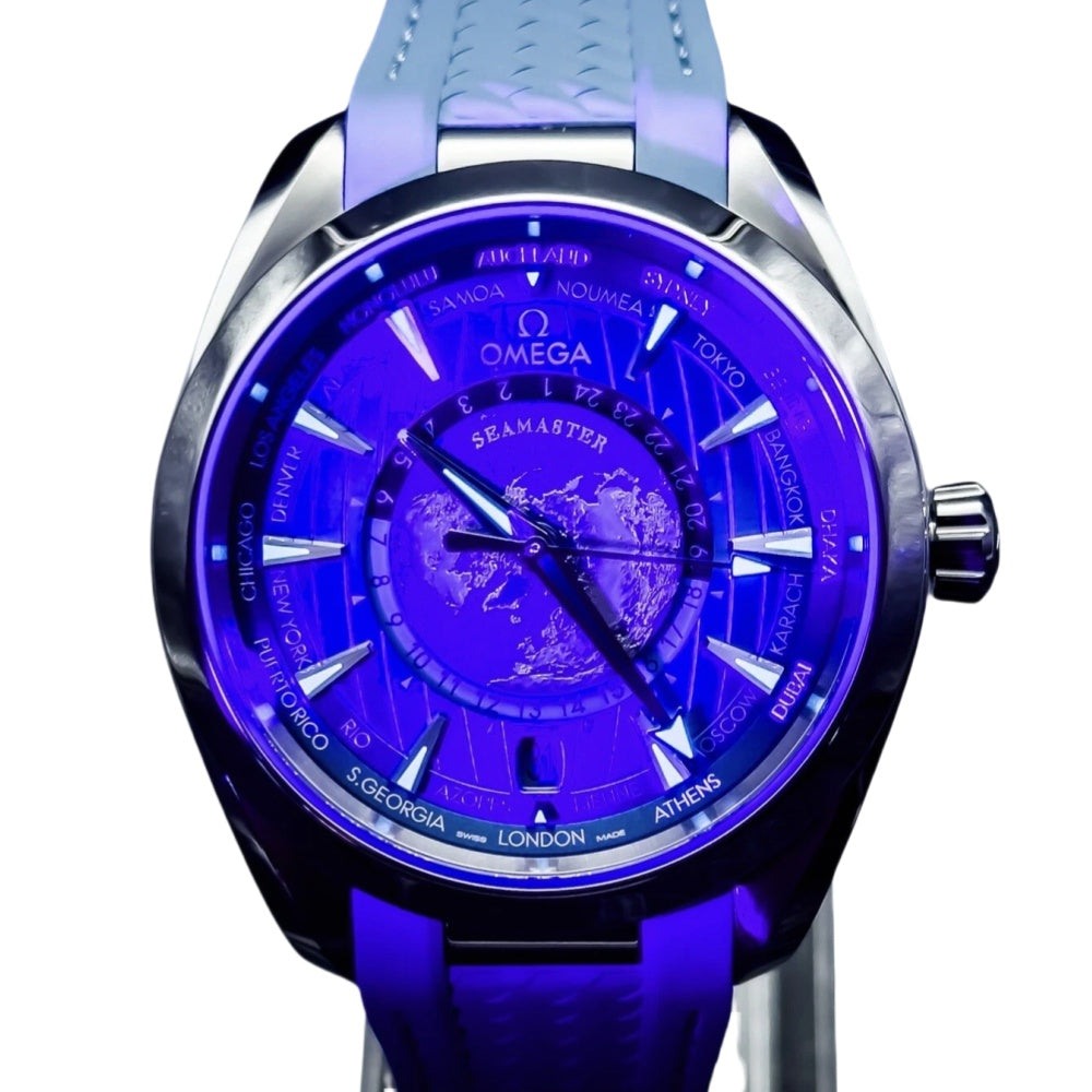 Omega Sea Master Aqua Terra WorldTimer Summer Blue FullSet Ref#220.12.43.22.03.0