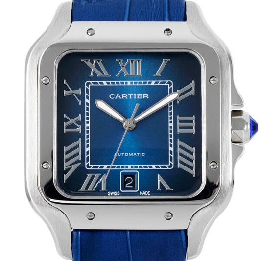 Cartier Santos De Cartier WSSA0048 Automatic Blue Dial Mens Watch