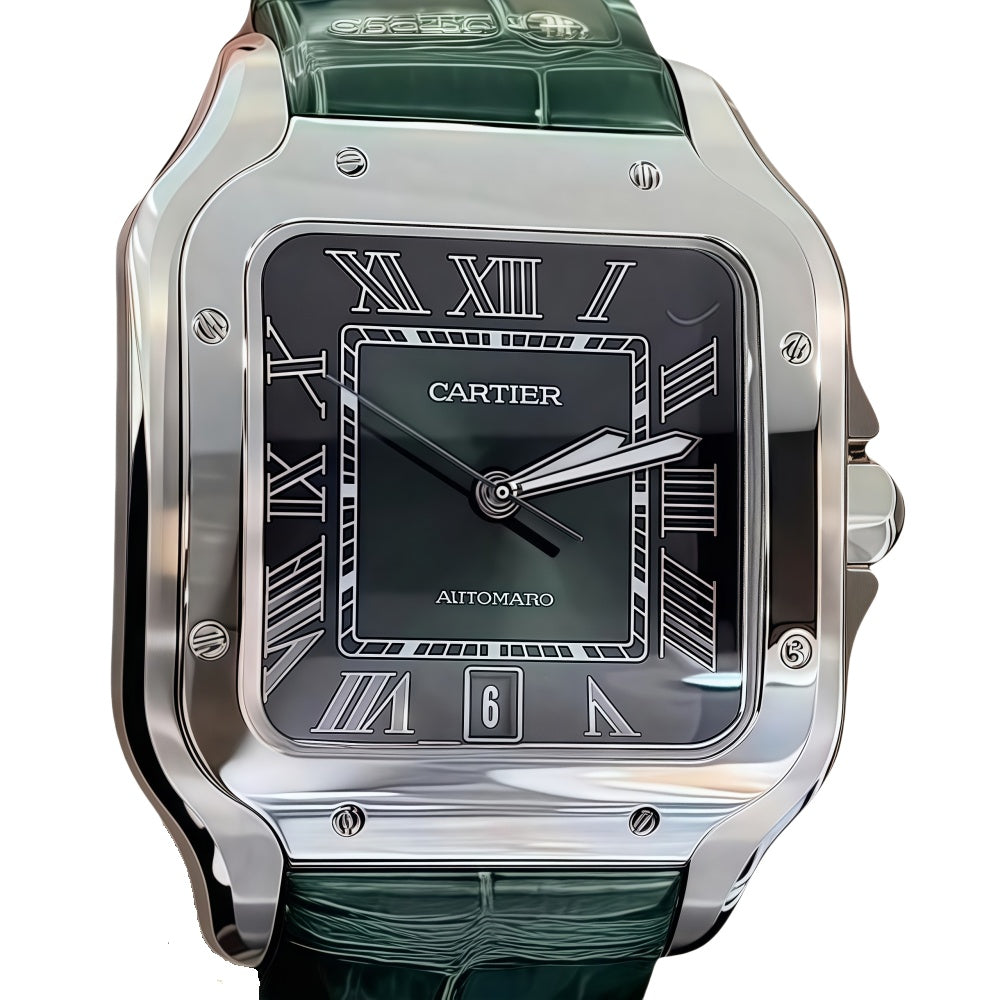Cartier Santos Green Dial Large Size WSSA0062 Unworn 2025