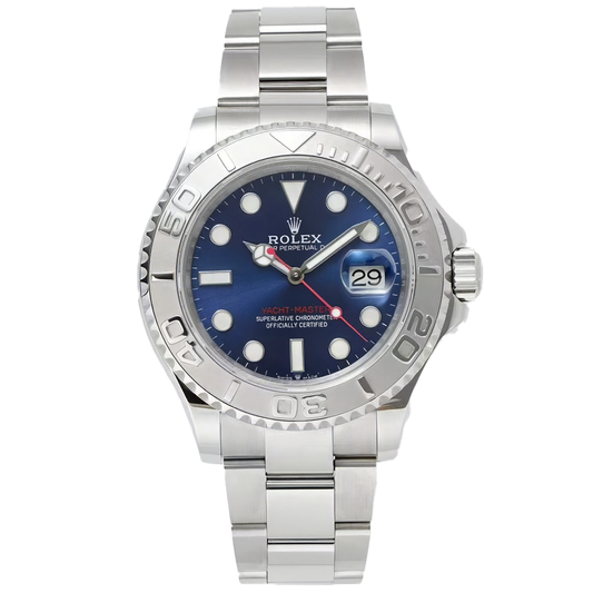 Rolex 116622 Yacht Master 40mm Steel White Gold Blue Dial Watch