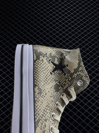 Stussy x Converse ALL STAR CHUCK 70 Snake Print High Top Canvas Shoes