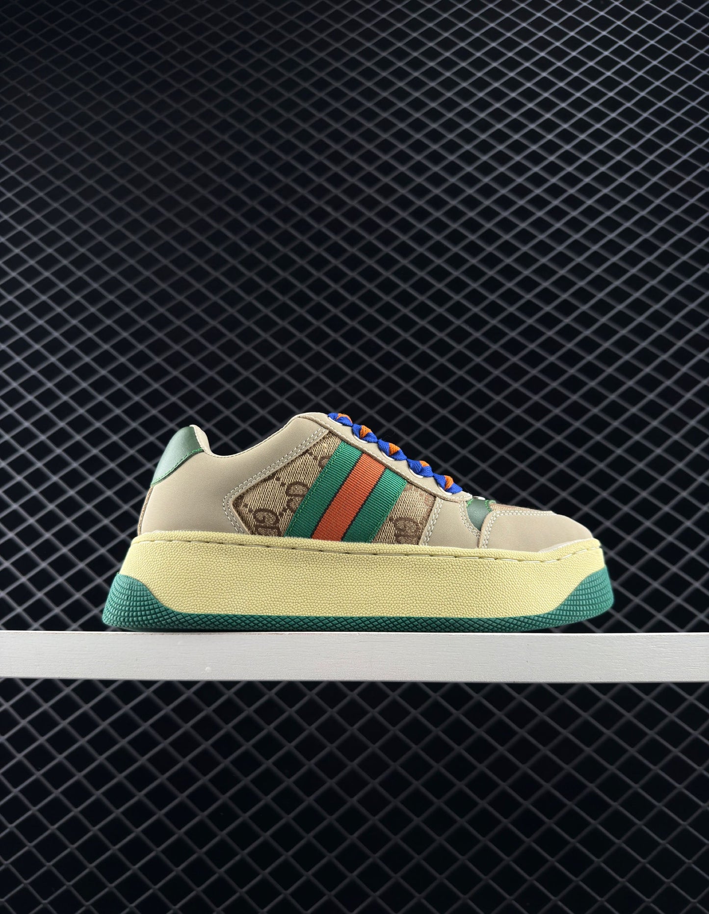 Gucci Jacquard Fabric Upper Material Sneakers