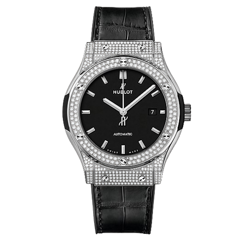 Hublot Classic Fusion Titanium Black Automatic Wrist Watch