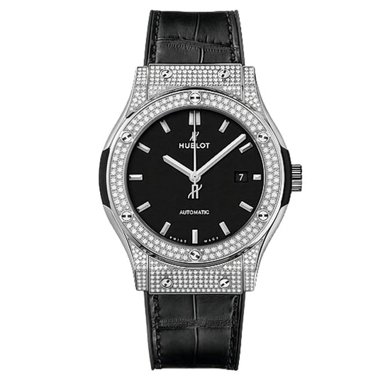 Hublot Classic Fusion Titanium Black Automatic Wrist Watch