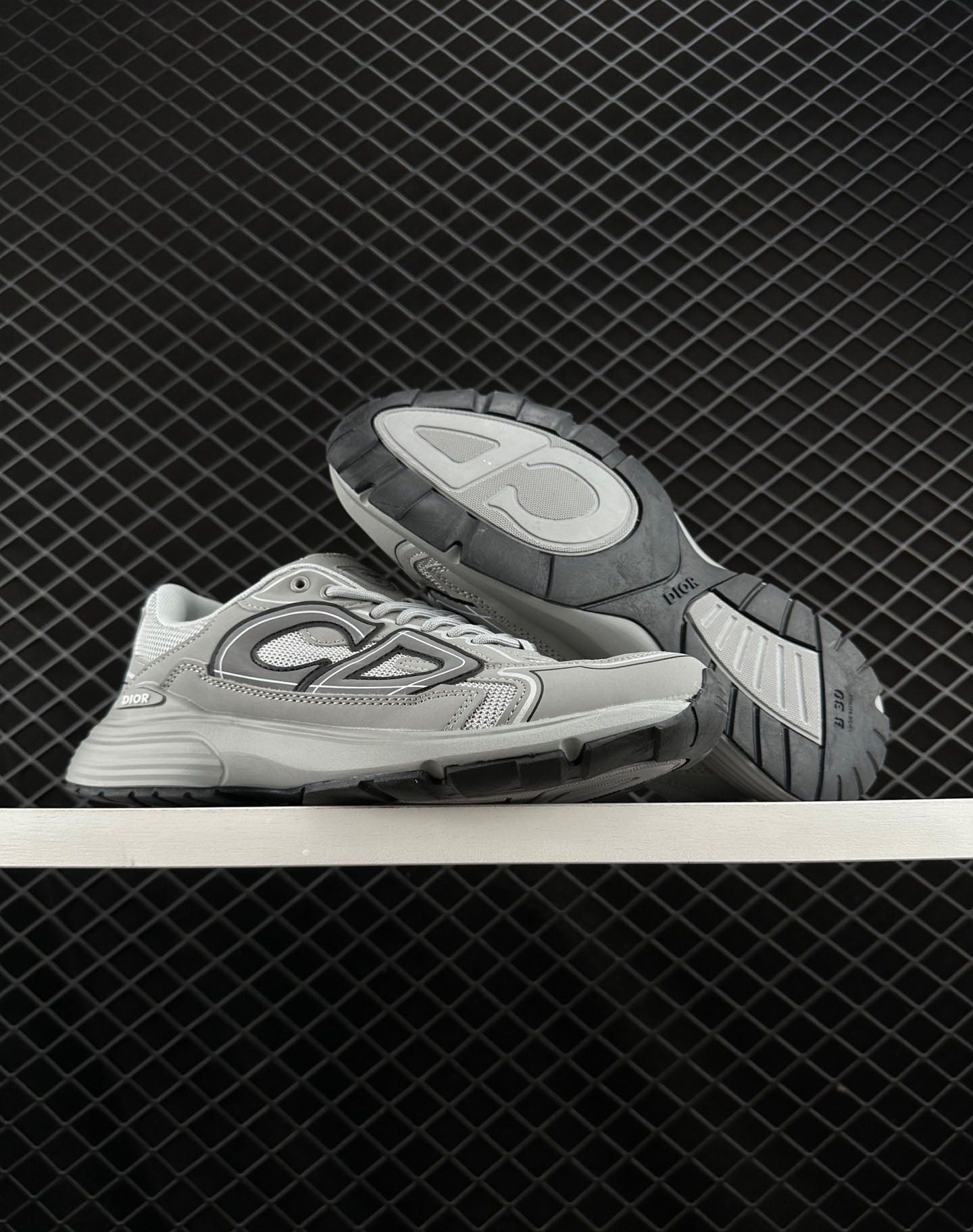 Dior B5 Mesh Fabric Thick Soled Lace Up Casual Low Cut Sneakers For Both Men And Women, Dad Shoes