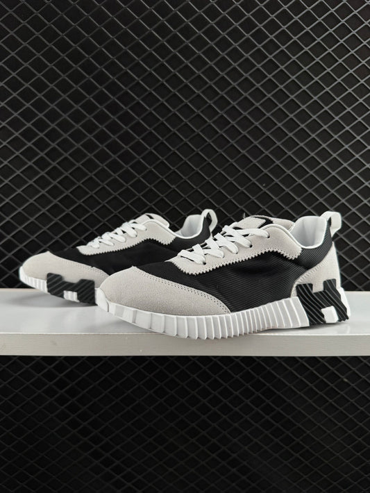 Hermes Bouncing Mesh Lace-up Round Toed Low-Top Life Casual Shoes