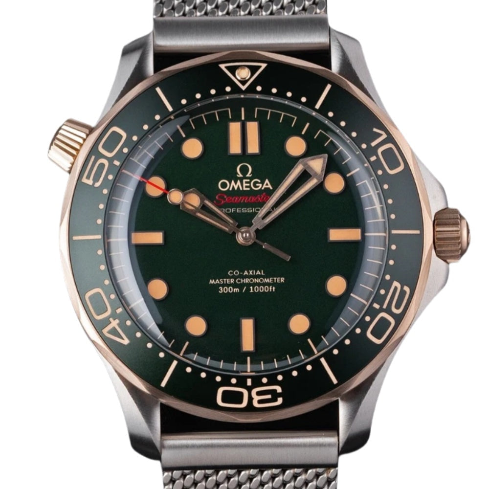 Omega Seamaster Diver Green Dial Titanium Bronze Gold 210.90.42.20.10.001 NEW