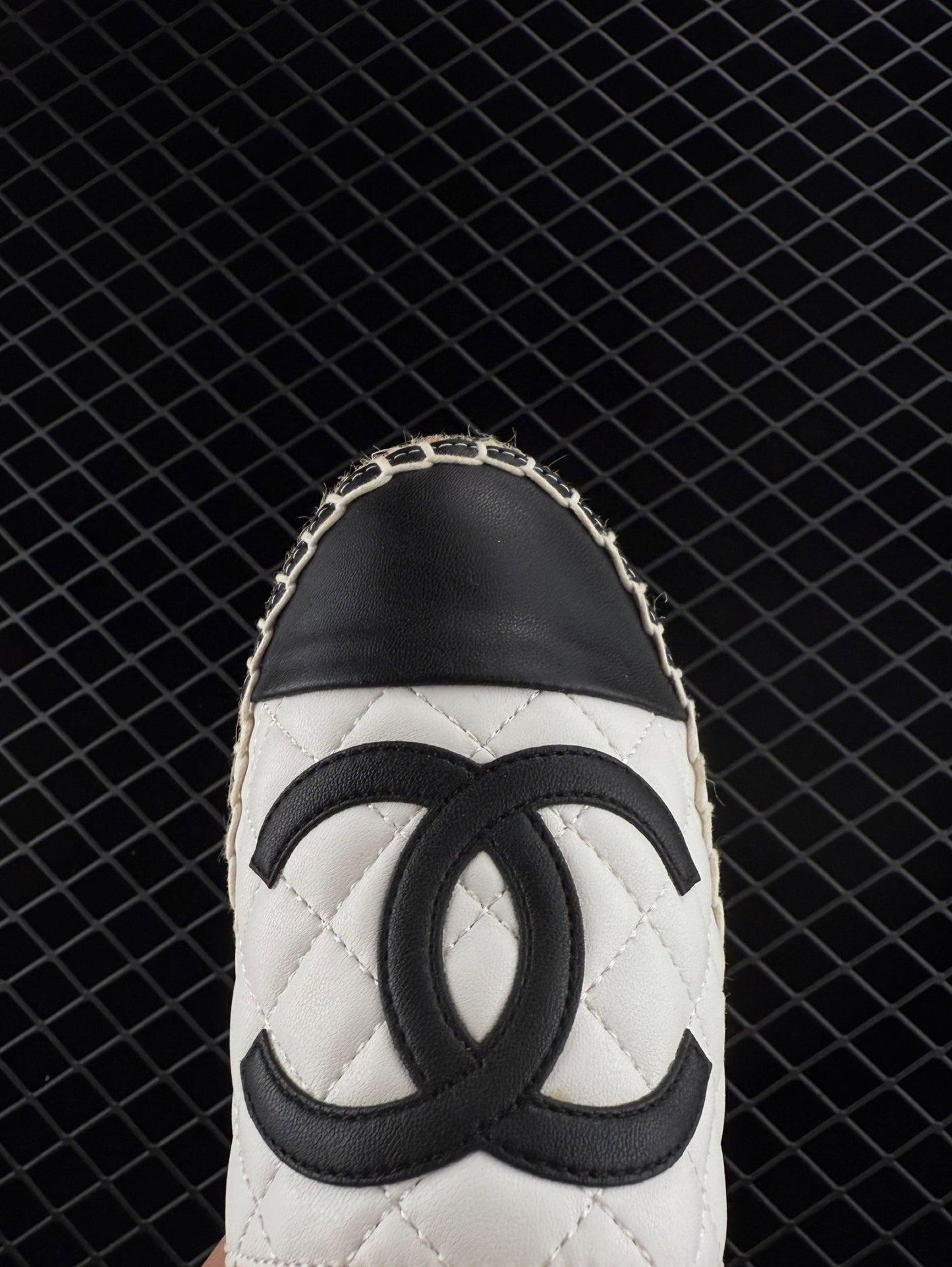 Chanel Espadrilles Leather Cap Toe Women's Shoes Casual Chunky Heeled Loafer