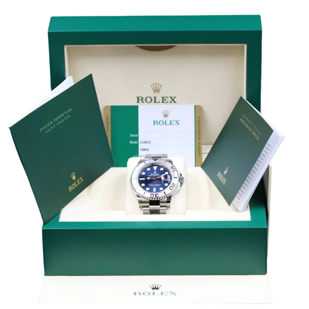 ロレックス 116622 ヨットマスター 40mm スチール ホワイトゴールド ブルーダイヤル ウォッチ